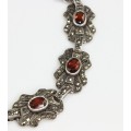 bratara Art Deco, din argint. spinel & marcasite. Austria cca 1940